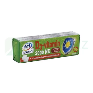 1x1 vitamin d3-vitamin 2000NE rágótabletta szőlőcukorral, 14 db