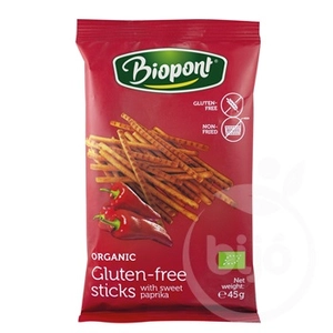 Biopont Bio gluténmentes sóspálcika, paprikás, 45g
