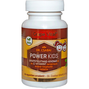 Grape Vital® Power Kids vitaminos tabletta, 60 db