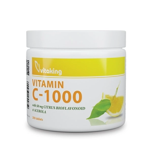 Vitaking C-1000mg, 200 db tabletta (flav + acer + csipkb)