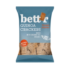 Bettr bio vegán gluténmentes quinoa kréker füstölt paprika, 100 g