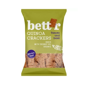Bettr bio vegán gluténmentes quinoa kréker bazsalikom - paradicsom, 100 g