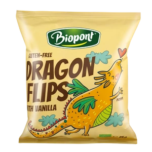 Biopont bio dragon flips kukorica snack valódi vaníliával 25 g