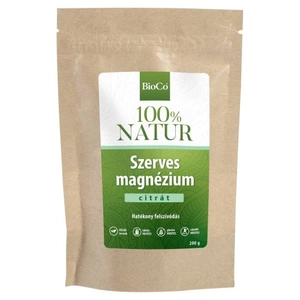 BioCo 100% NATUR Szerves Magnézium tasakos por (citrát) 200g