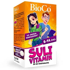BioCo suli vitamin 6-14 éveseknek rágótabletta, 90 db