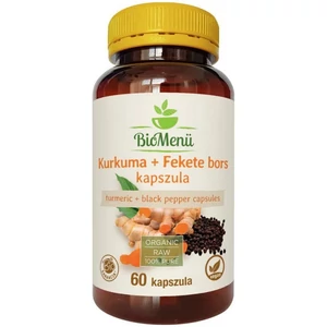 Biomenü bio kurkuma+fekete bors kapszula 60 db