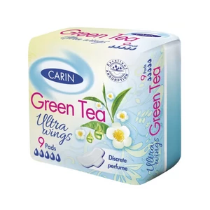 Carin ultra green tea ultravékony szárnyas intimbetét, 9 db