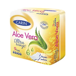 Carin ultra aloe vera ultravékony szárnyas intimbetét, 9 db