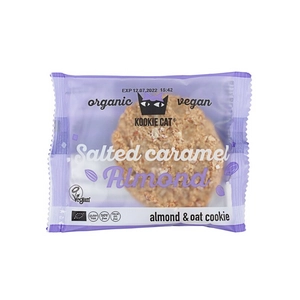 Kookie cat bio vegán keksz sós karamell-mandula, 50 g