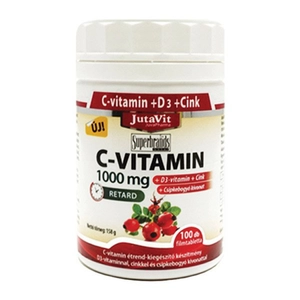 Jutavit C-Vitamin + D3 1000 mg csipkebogyó kivonattal, 100 tabletta