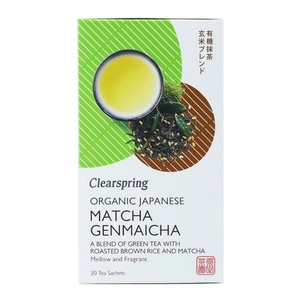 Clearspring bio japan matcha genmaicha tea, 20 filter