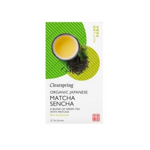 Clearspring bio japan matcha sencha zöld tea, 20 filter