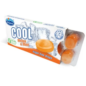 Cool  sárgadinnye-mentol ízű cukormentes cukorka, 16 g