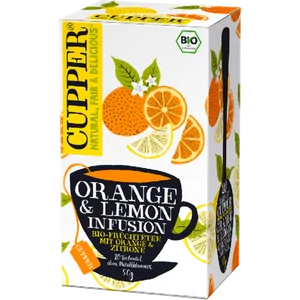 Cupper bio orange&amp;lemon narancs-citrom gyümölcstea 20 db 50 g