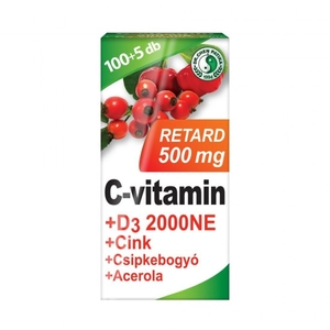 Dr. Chen c-vitamin 500 mg retard+d3+acerola tabletta 105 db