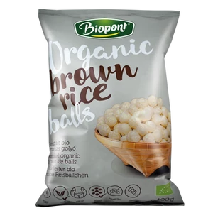 Biopont bio extrudált barna rizsgolyó enyhén sós 100 g