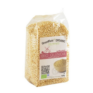 GreenMark bio fehér puffasztott quinoa, 100 g
