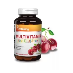 Vitaking Gyerek Multivitamin meggyes rágótabletta, 90 db