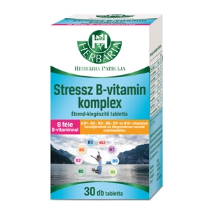 Herbária stressz B-vitamin komplex étrend-kiegészítő tabletta, 30 db