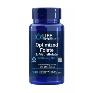 Life Extension Folát L-metilfolát optimalizált 1700 mcg DFE 100 db 