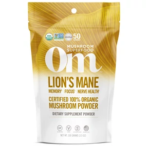 Om Mushrooms Lion s Mane (Hericium erinaceous) Oroszlánsörénygyógygomba 100g 