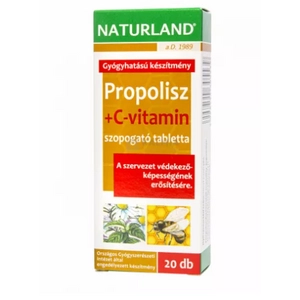 Naturland Propolisz + C-vitamin tabletta, 20 db