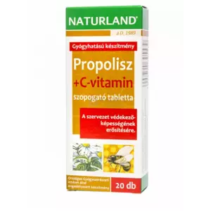 Naturland Propolisz + C-vitamin tabletta, 20 db