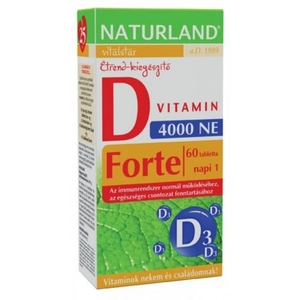 Naturland D-vitamin forte, 60 db