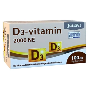 Jutavit D3 vitamin 2000 NE lágykapszula, 100 db