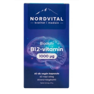 Nordvital b12-vitamin 1000mcg vegán kapszula, 60 db