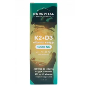 Nordvital d3+k2-vitamin csepp 60 adag, 30 ml