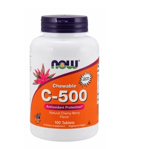Now C-vitamin 500 mg cseresznye ízű rágótabletta, 100 db