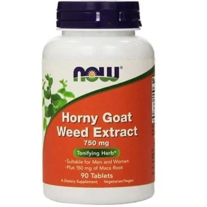 Now Hornygoat Weed Extract püspöksüveg kivonat Macagyökérrel 750mg 90db 