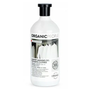 Organic People öko mosógél fehér ruhákhoz bio vízililiommal és japán rizzsel, 1000 ml