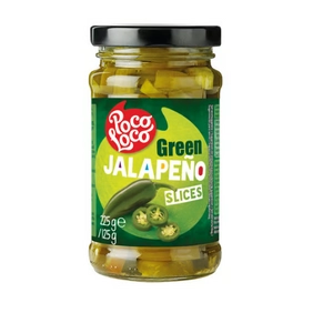 Poco Loco szeletelt zöld jalapeno paprika, 225 g