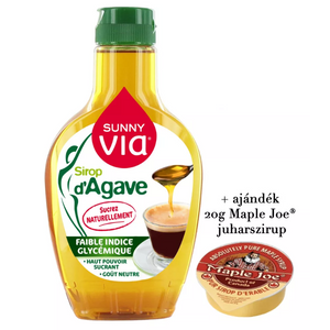 Sunny via agave szirup, 350 g + ajándék juharszirup, 20 g