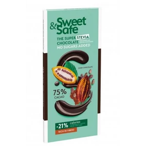 Sweet&amp;safe táblás étcsoki steviával, 90 g