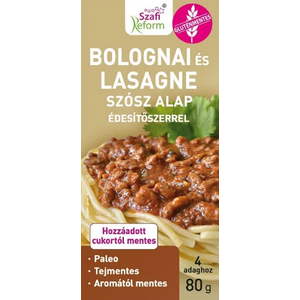Szafi Reform Bolognai és lasagne szósz alap édesítőszerrel, 80 g