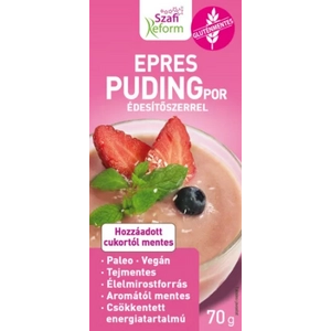 Szafi Reform epres pudingpor édesítőszerrel (gluténmentes, paleo, vegán), 70 g