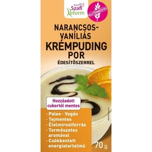 Szafi Reform Narancsos-vaníliás krémpuding por édesítőszerrel, 70 g