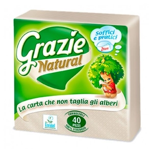 Grazie Natural szalvéta 2 rétegű 40 db