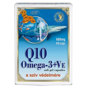 Dr. Chen Q10-koenzim + Omega-3 kapszula E-vitaminnal, 40 db