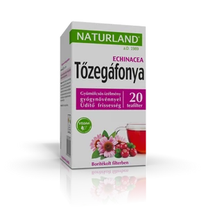 Naturland Gyümölcstea tőzegáfonyával és echinaceával filteres, 20x2g