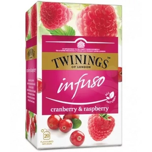 Twinings vörösáfonya és málna herbatea bodzavirággal, 40 g