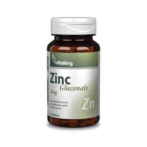 Vitaking Cink Glükonát 25 mg tabletta, 90 db