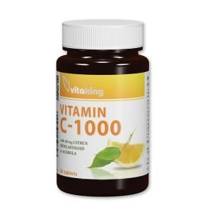 Vitaking C-1000mg, 30 db tabletta (bioflav + acerola + csip)