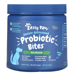 Zesty Paws Advanced Probiotikus senior falatok kutyáknak, csirkehúsos, 90db