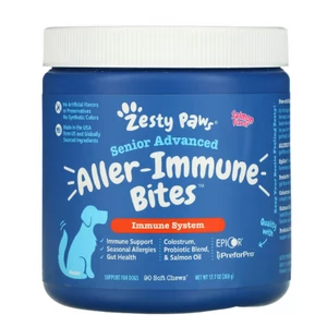 Zesty Paws Senior immunerősítő jutalomfalat kutyáknak, lazacos, 90db