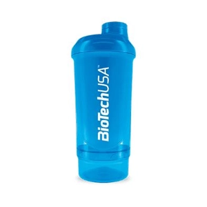 BioTech Keverőpalack Wave+ Compact 500ml (+150ml) kék