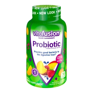 Vitafusion Probiotikus gumivitamin, málna-őszibarack-mangó, 5 milliárd CFU, 70db